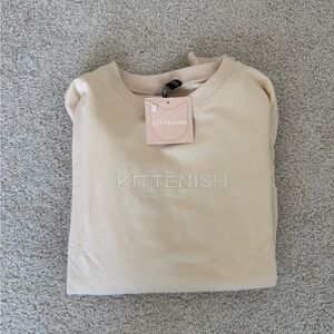 Kittenish Beige Sweatshirt